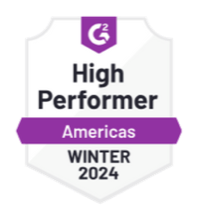 G2 High Performer badge for the Americas, Winter 2024