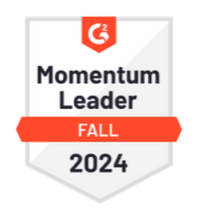 G2 Momentum Leader badge, Fall 2024